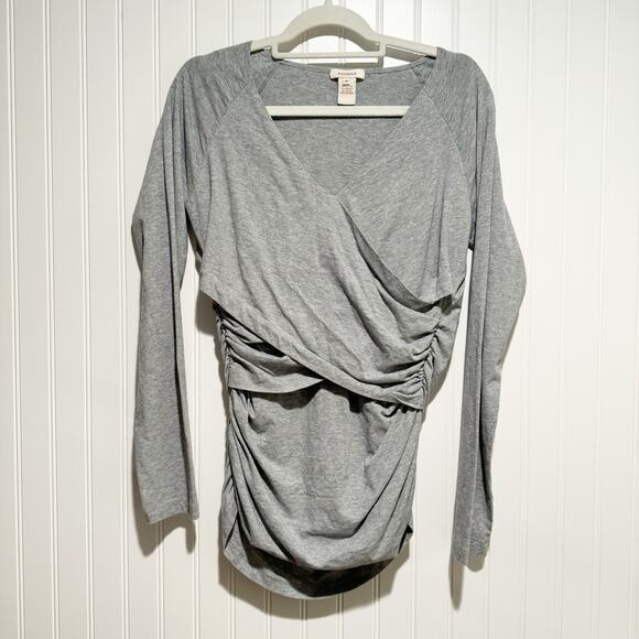 Sundance Tops - Sundance Gray Vanessa Surplice Wrap Top Size Medium